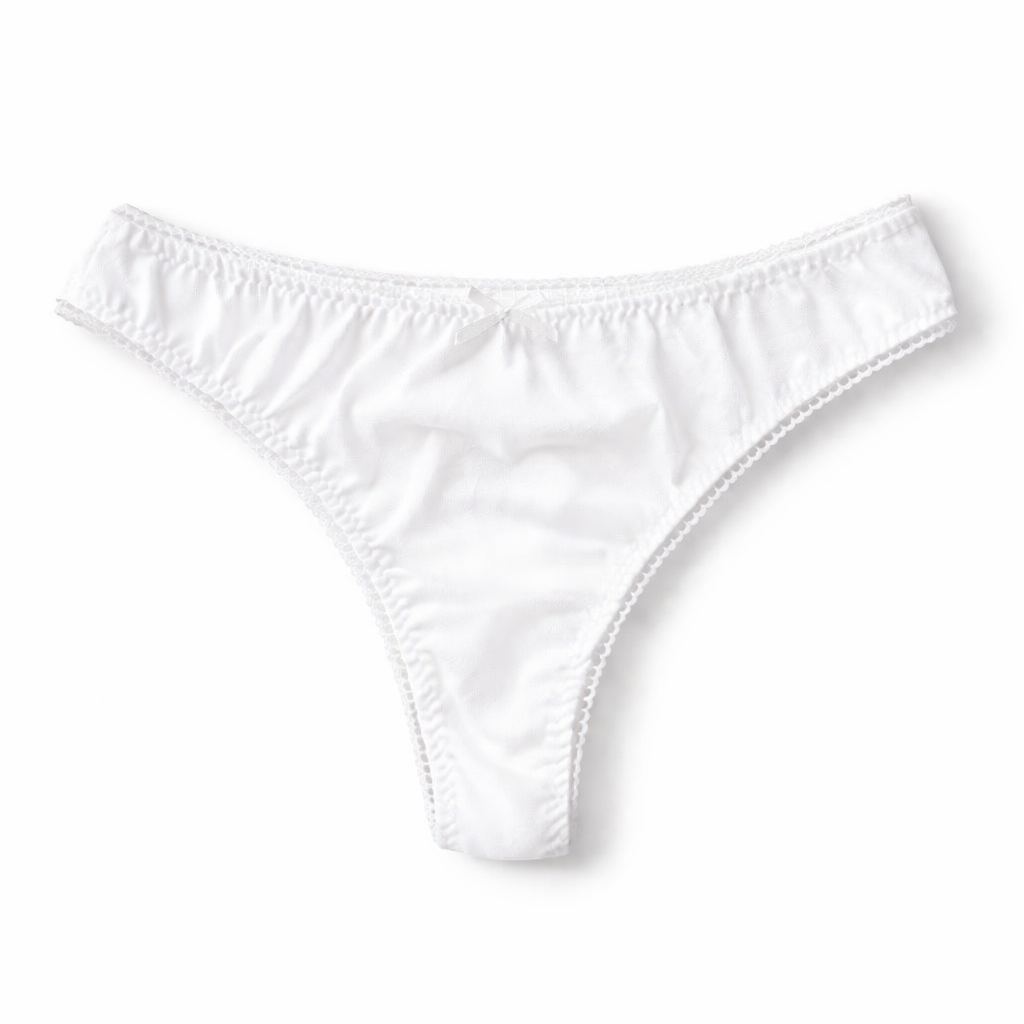 White cotton brief