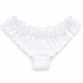 White Pointelle Cotton Ruffle Knickers